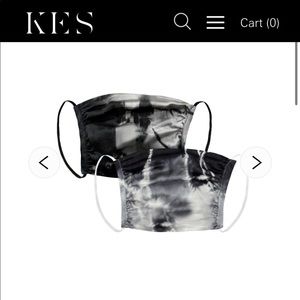 2 KES Silk Tie Dye Face Masks - NEVER WORN